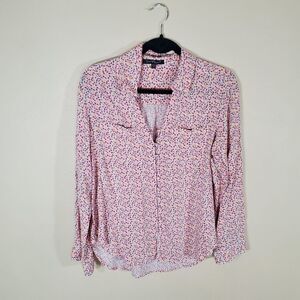 Velvet Heart floral button down blouse